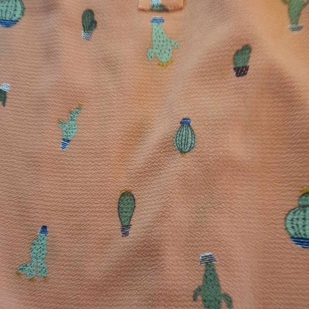 Torrid Peach Flutter Sleeve Succulent Tanktop Blouse - Picture 4 of 4